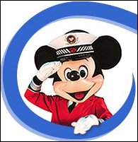 Mickey welcomes the Loftus Family aboard the Disney Magic