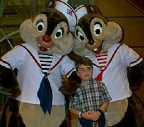 Gregory with Chip and Dale